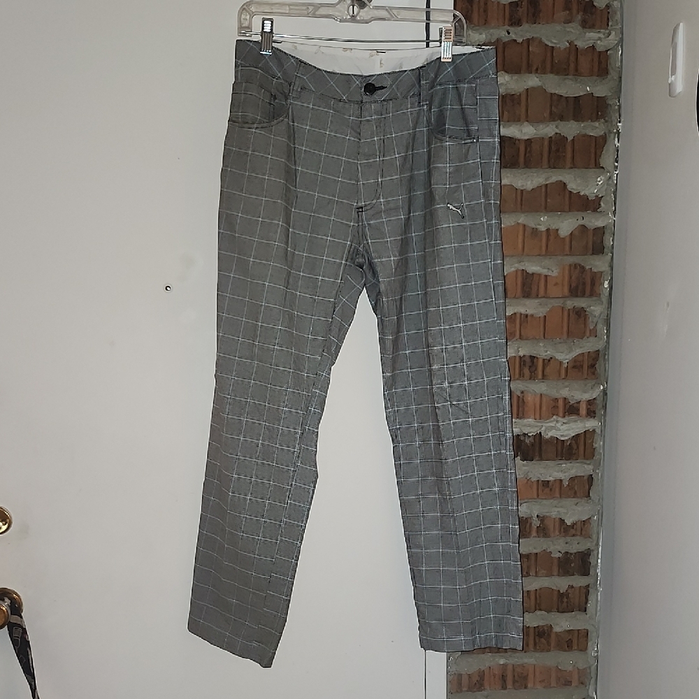 Puma Men's Sport Lifestyle Plaid Pants Size 32